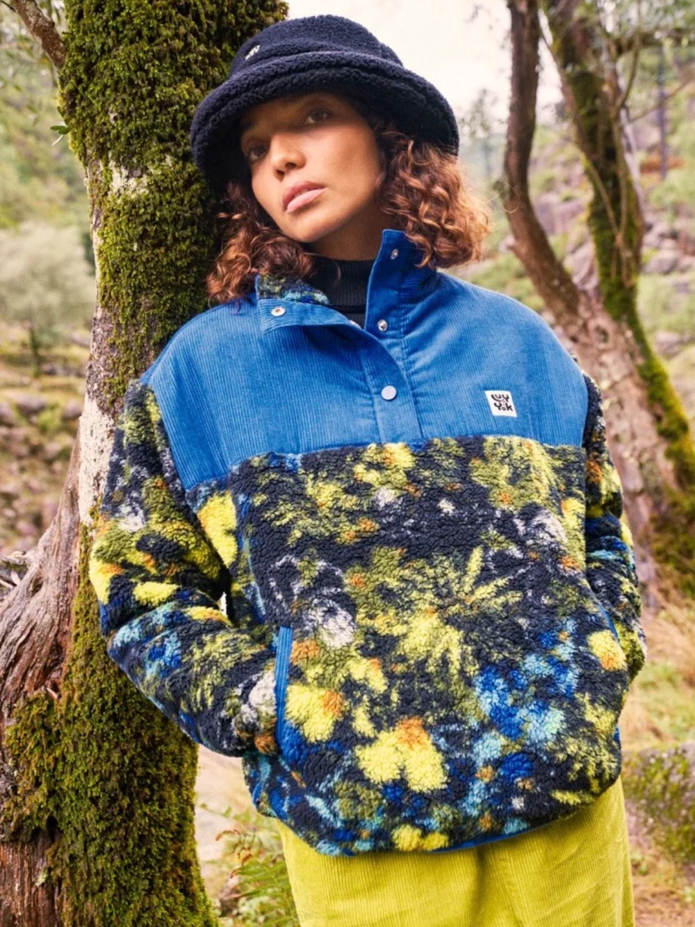 Lucy & Yak Malone Fleece Jacket Nico Blue Green Size Large